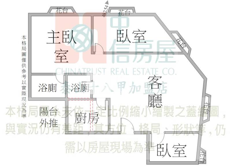 藝文特區電梯三房-泰山18甲店房屋室內格局與周邊環境