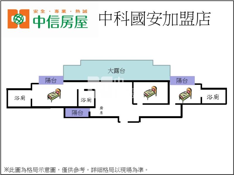 帝璟謙和大露台視野戶房屋室內格局與周邊環境