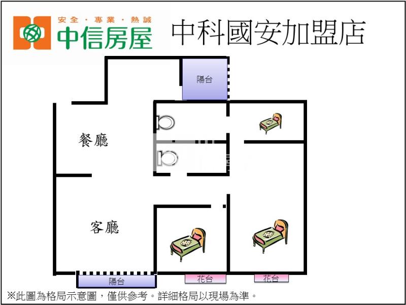 中科國宅一樓住店房屋室內格局與周邊環境