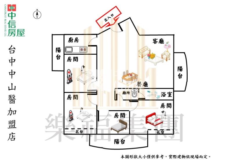 都會假期高樓視野美四房+車位房屋室內格局與周邊環境