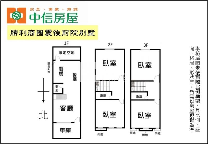 勝利商圈震後前院別墅房屋室內格局與周邊環境