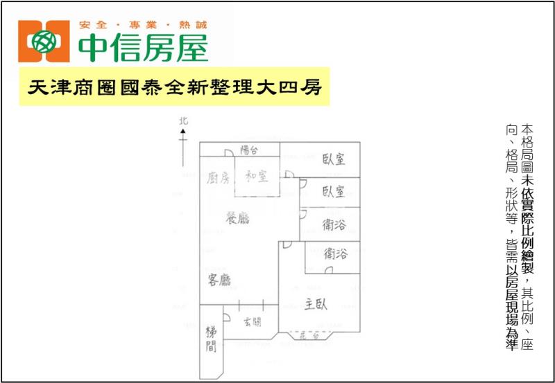 天津商圈國泰全新整理大四房房屋室內格局與周邊環境