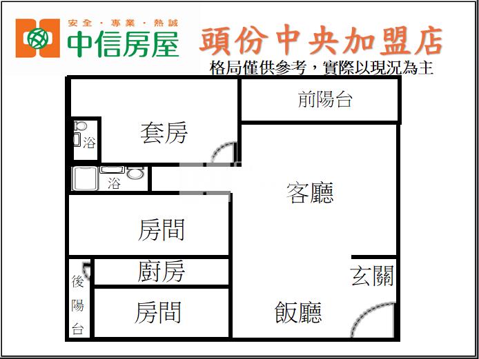 青山鎮3房美廈無車位房屋室內格局與周邊環境