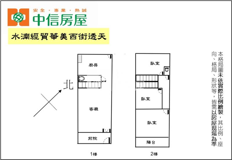 水湳經貿華美西街透天房屋室內格局與周邊環境