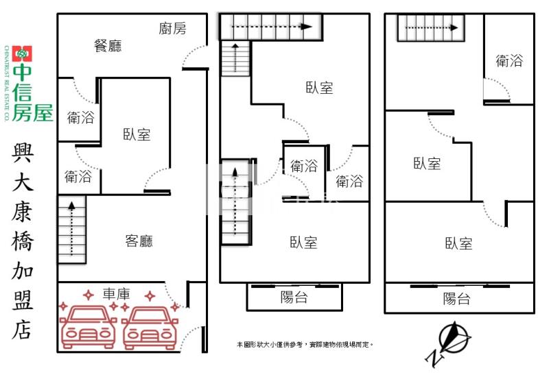 大里工業區超大地坪全新整理車庫透天房屋室內格局與周邊環境
