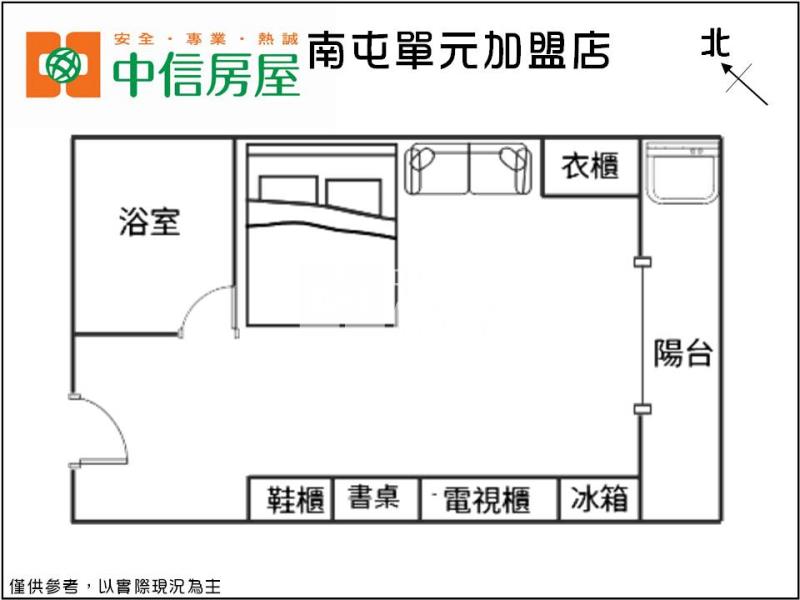 長榮桂冠獨洗曬美套房房屋室內格局與周邊環境
