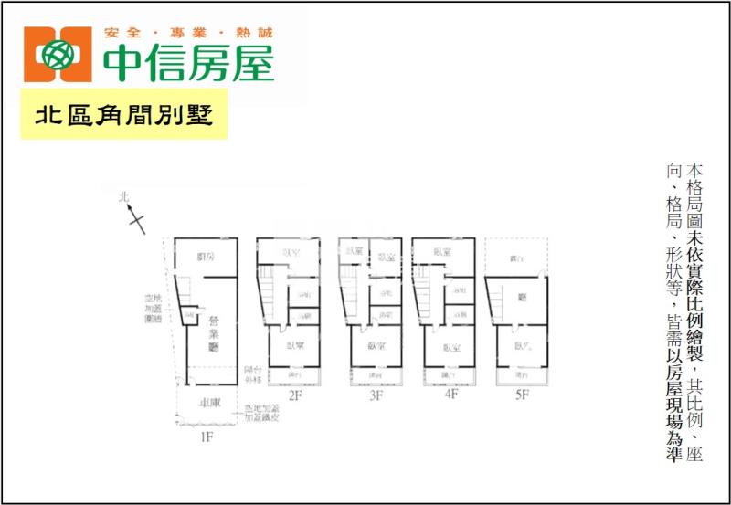 北區角間別墅房屋室內格局與周邊環境