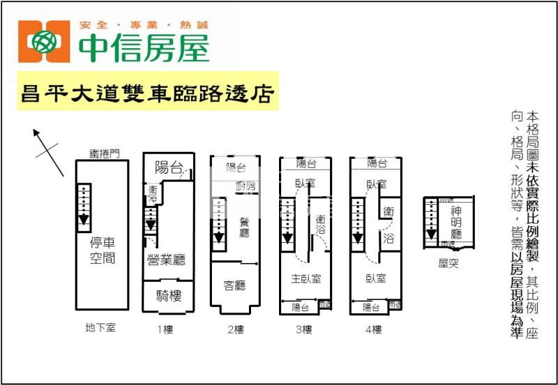 昌平大道雙車臨路透店房屋室內格局與周邊環境
