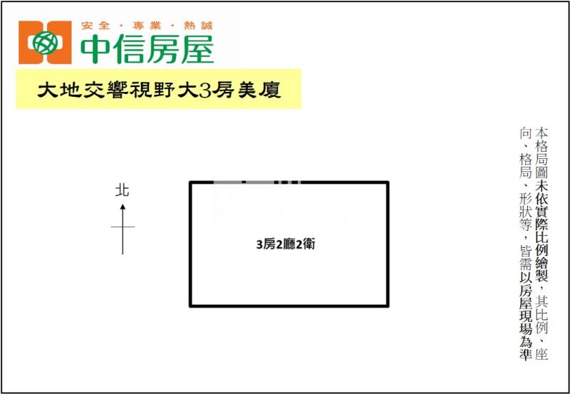 大地交響視野大3房美廈房屋室內格局與周邊環境