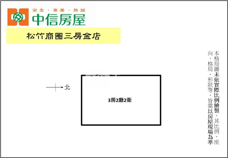 松竹商圈三房金店房屋室內格局與周邊環境