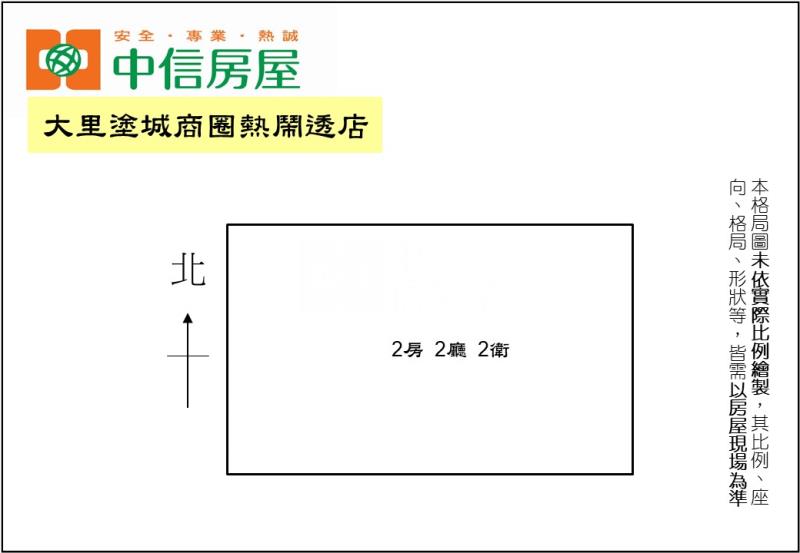 大里塗城商圈熱鬧透店房屋室內格局與周邊環境