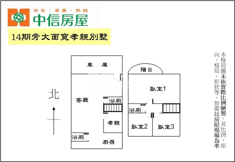 14期旁大面寬孝親別墅房屋室內格局與周邊環境