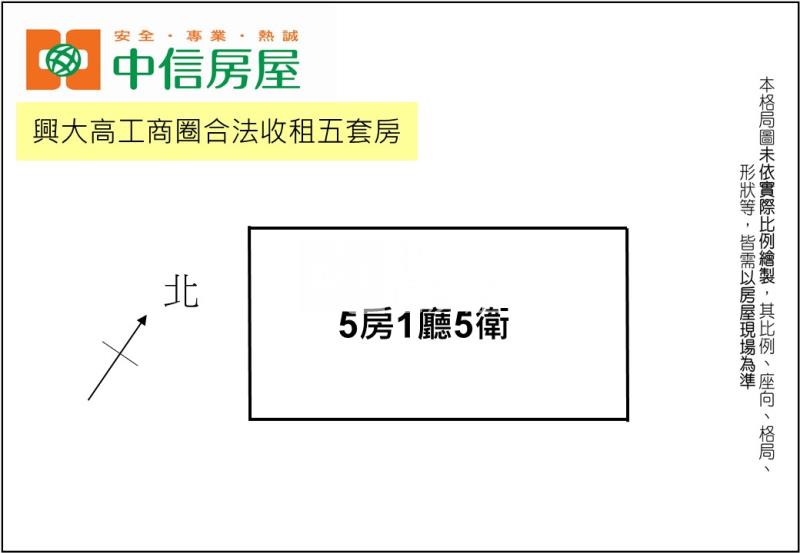興大高工合法收租五套房房屋室內格局與周邊環境