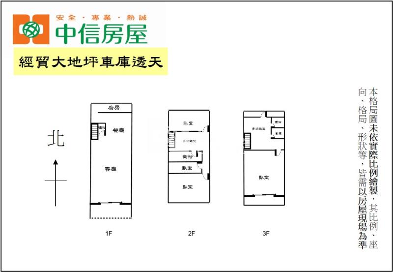 水湳經貿大地坪車庫透天房屋室內格局與周邊環境