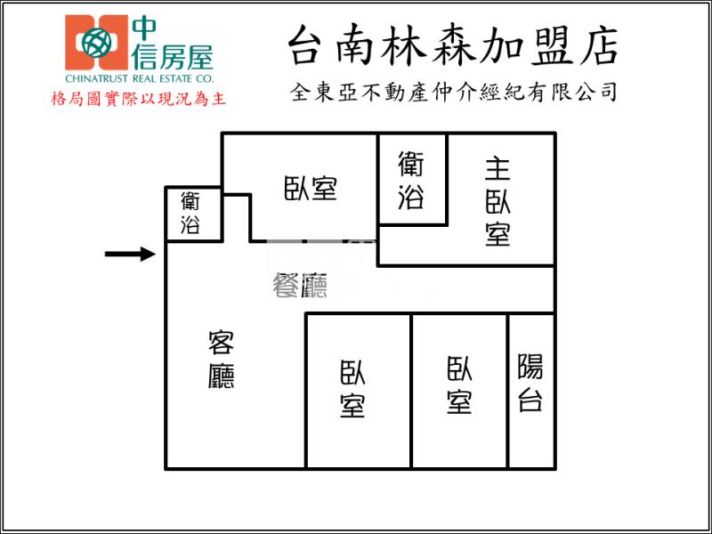 新市永新社區雅緻四房+平面車位房屋室內格局與周邊環境