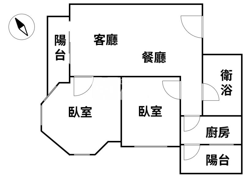 貝森朵芙稀有邊間電梯兩房房屋室內格局與周邊環境