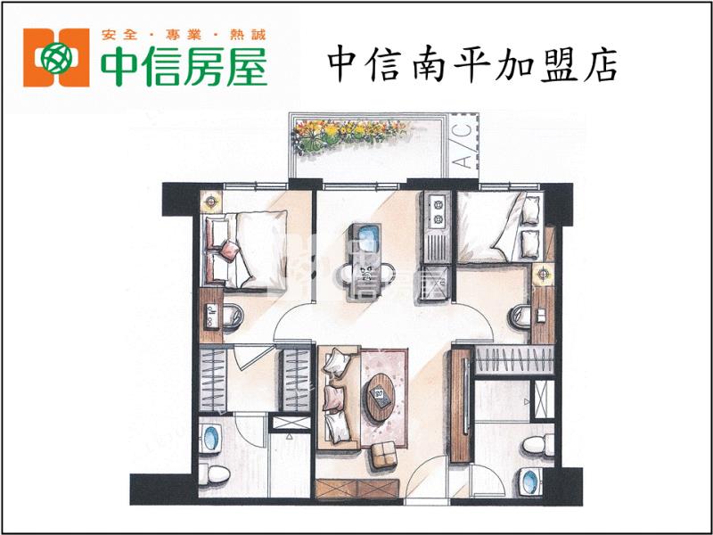 鴻築麗苑2房車房屋室內格局與周邊環境