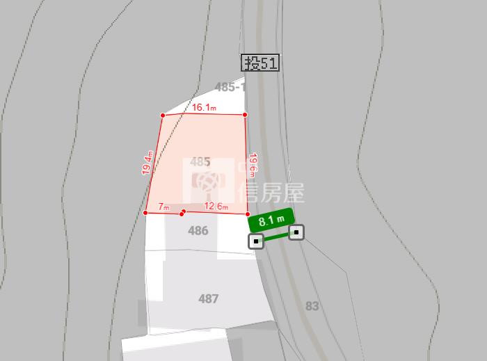 南投鼠灣-95鄉道建地房屋室內格局與周邊環境