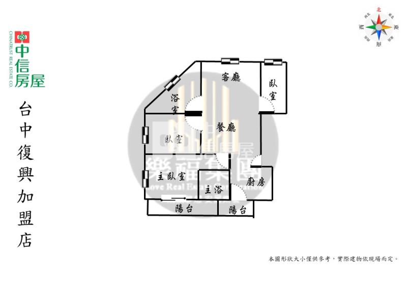 中科世貿公園旁全新整理3房平車房屋室內格局與周邊環境