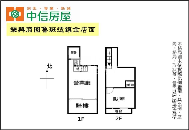 榮興商圈魯班造鎮金店面房屋室內格局與周邊環境