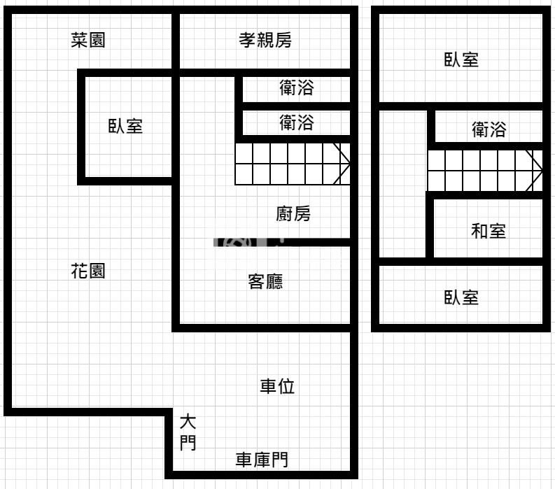 龍潭大池旁庭院大別墅房屋室內格局與周邊環境