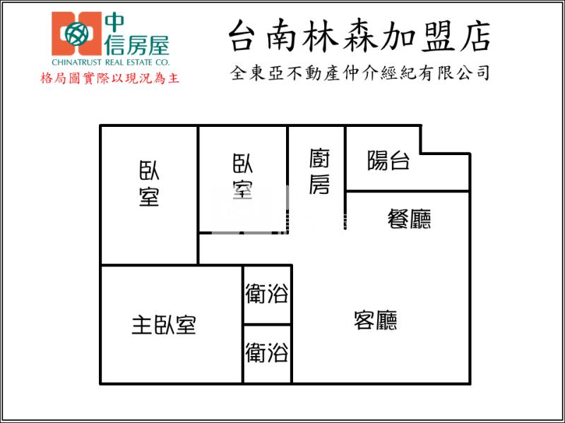 仁德農會為鄰精緻美3房房屋室內格局與周邊環境