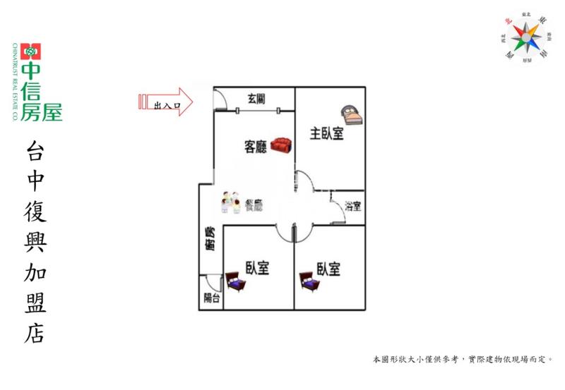 新光特區旁低總價3房美廈房屋室內格局與周邊環境