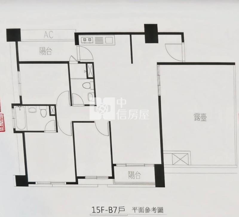 【神馬】誠佳悠閱高樓層景觀露臺戶三房+車位房屋室內格局與周邊環境