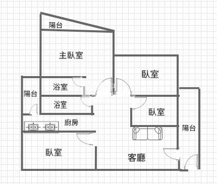 榮總特區車位景觀四房房屋室內格局與周邊環境