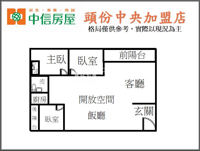 建國學區富貴3房無車位房屋室內格局與周邊環境