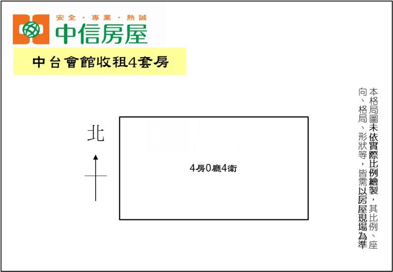 中台會館收租4套房（專任）房屋室內格局與周邊環境