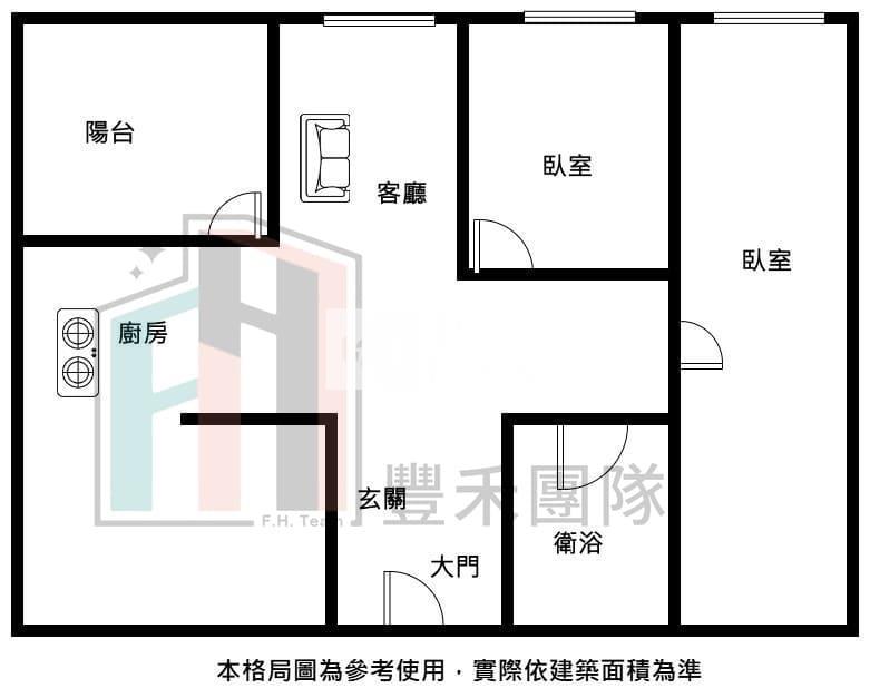 【豐禾】楊梅站前金鑽二房車房屋室內格局與周邊環境