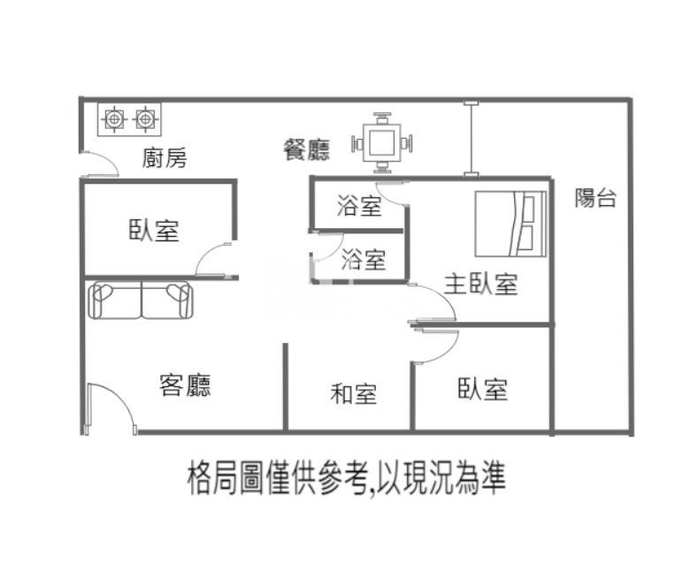 高雄中庄北歐風整新一樓房屋室內格局與周邊環境