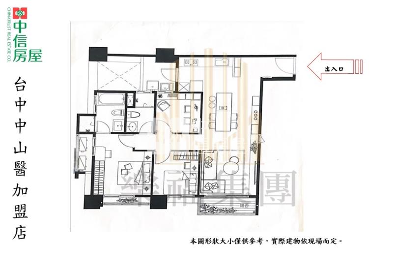 北屯興安商圈一點利市場三房平車房屋室內格局與周邊環境