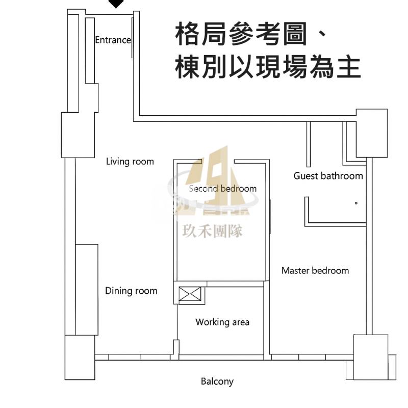【玖禾】青埔A18高樓層景觀輕裝潢2房房屋室內格局與周邊環境