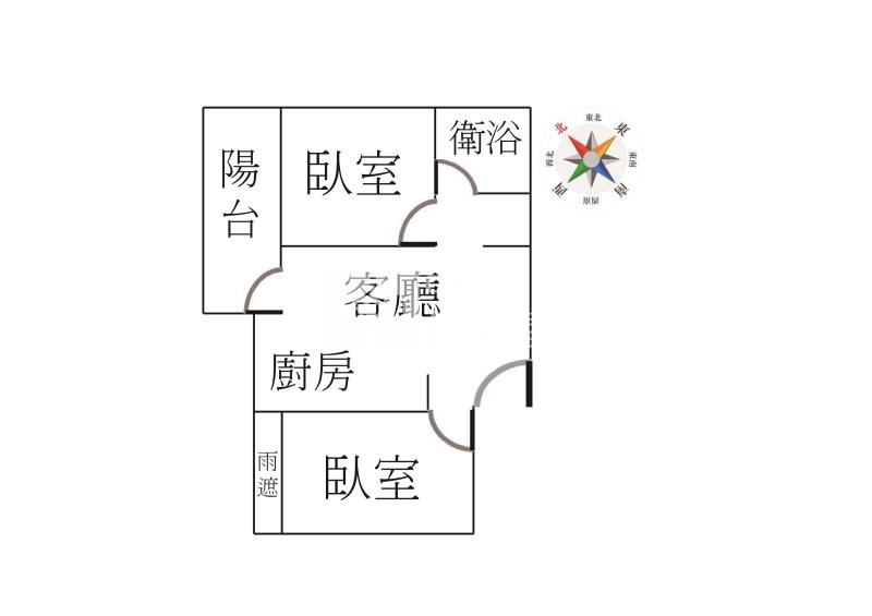 頂好文心春之頌電梯2房房屋室內格局與周邊環境