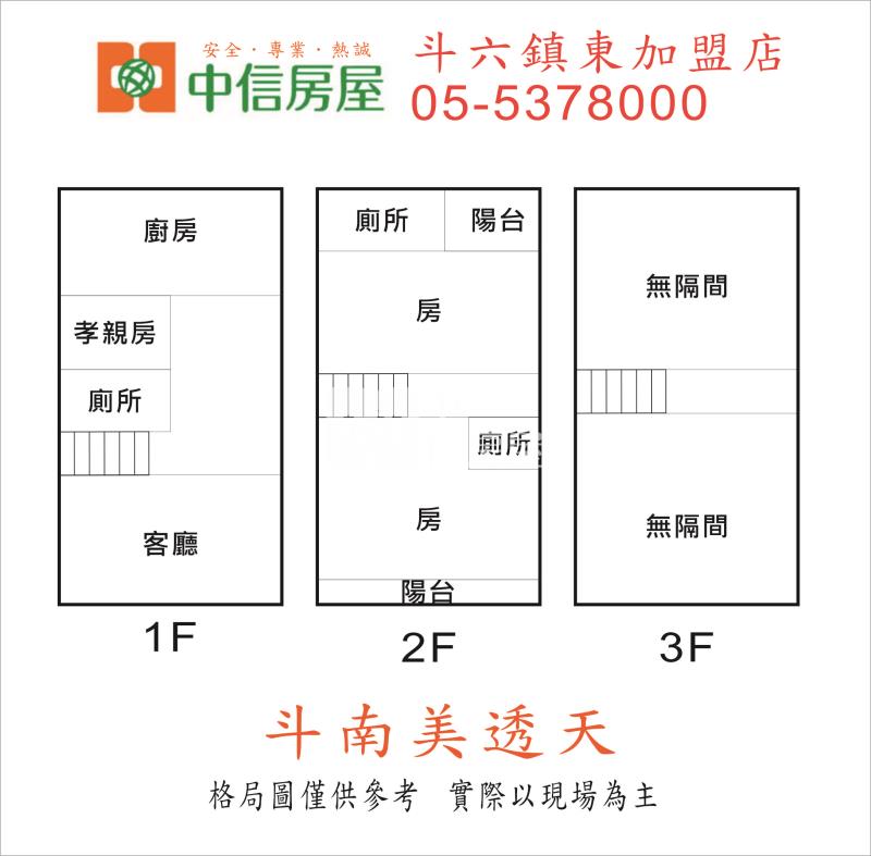 斗南美透天房屋室內格局與周邊環境