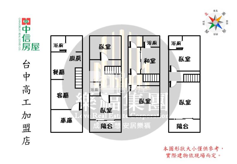 軟體園區8米活路六房臨路車庫美透天房屋室內格局與周邊環境