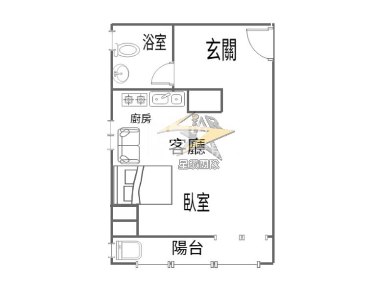 【星鑽】(專委)體育園區邊間景觀大套房房屋室內格局與周邊環境