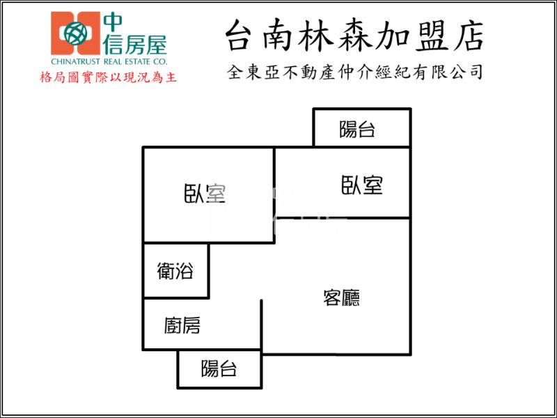 北安大地簡約二房雙陽台房屋室內格局與周邊環境