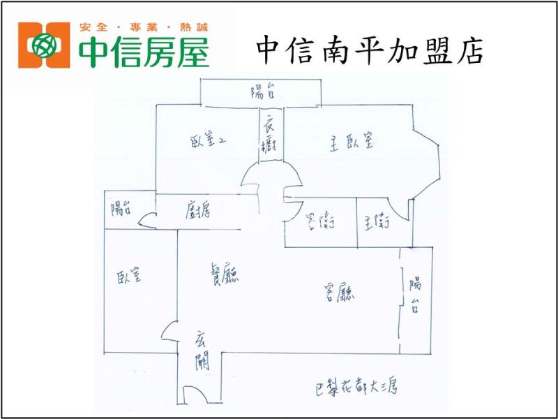 巴黎花都大三房房屋室內格局與周邊環境