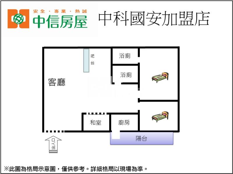 正臺灣大道2+1房房屋室內格局與周邊環境
