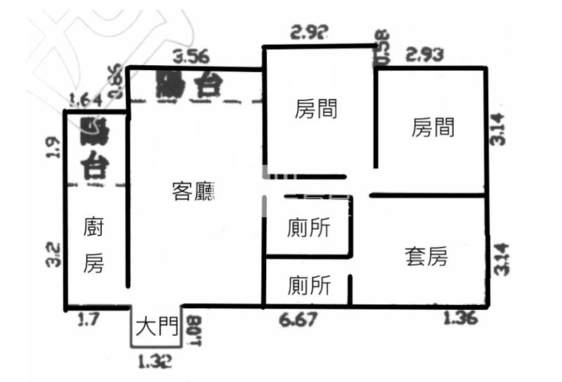 麥寮國小華廈房屋室內格局與周邊環境