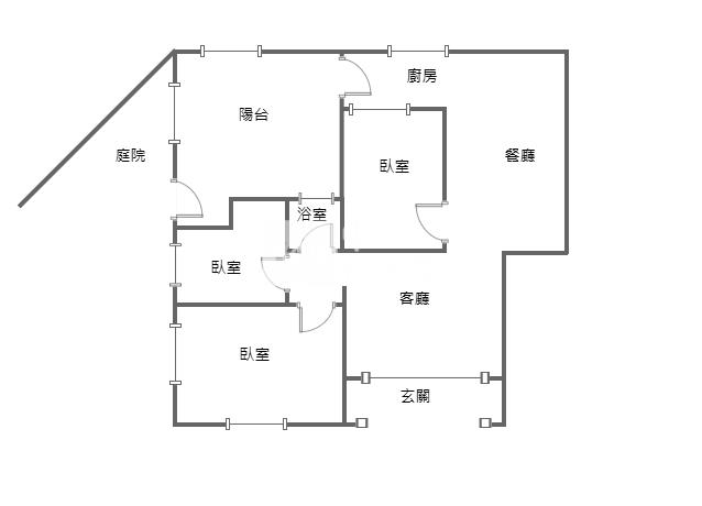 華勛公寓3房房屋室內格局與周邊環境