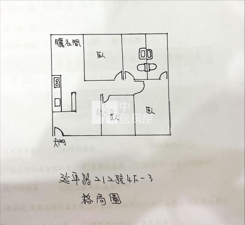 中壢延平路三房+平面車位房屋室內格局與周邊環境
