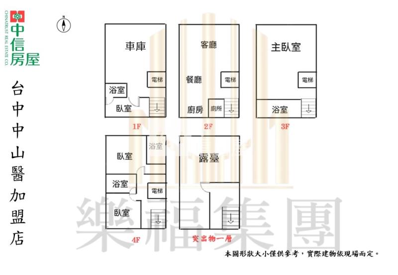 《仁美至善》成功商圈側院多車大地坪電梯別墅(E1)房屋室內格局與周邊環境