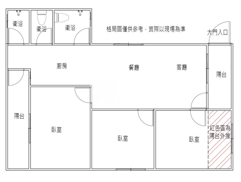 近新光三越3房時尚設計宅房屋室內格局與周邊環境