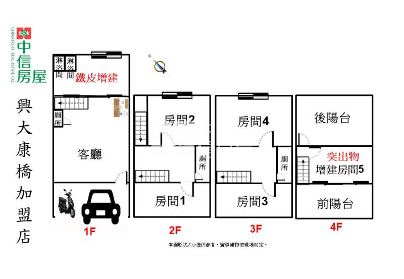 梧棲輕屋齡大空間門前停車活路透天房屋室內格局與周邊環境