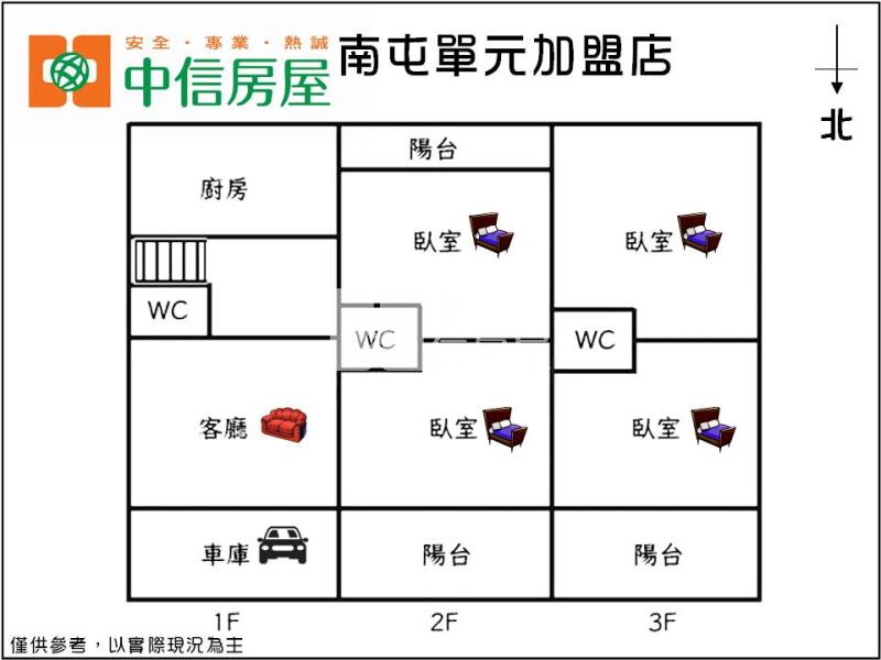興大附中*8米活路*車庫透天房屋室內格局與周邊環境