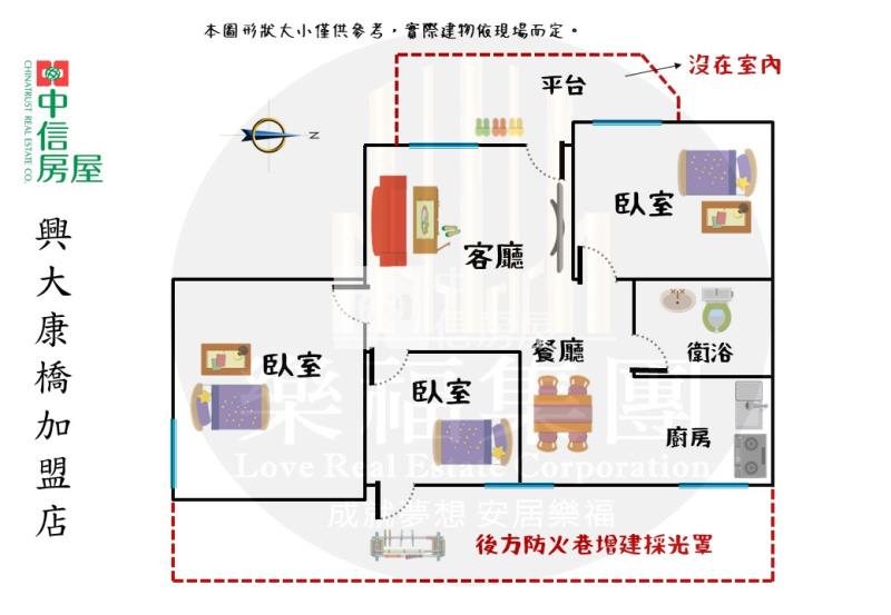 最夯民俗公園文心崇德捷運有管理員3房車位養老宅房屋室內格局與周邊環境